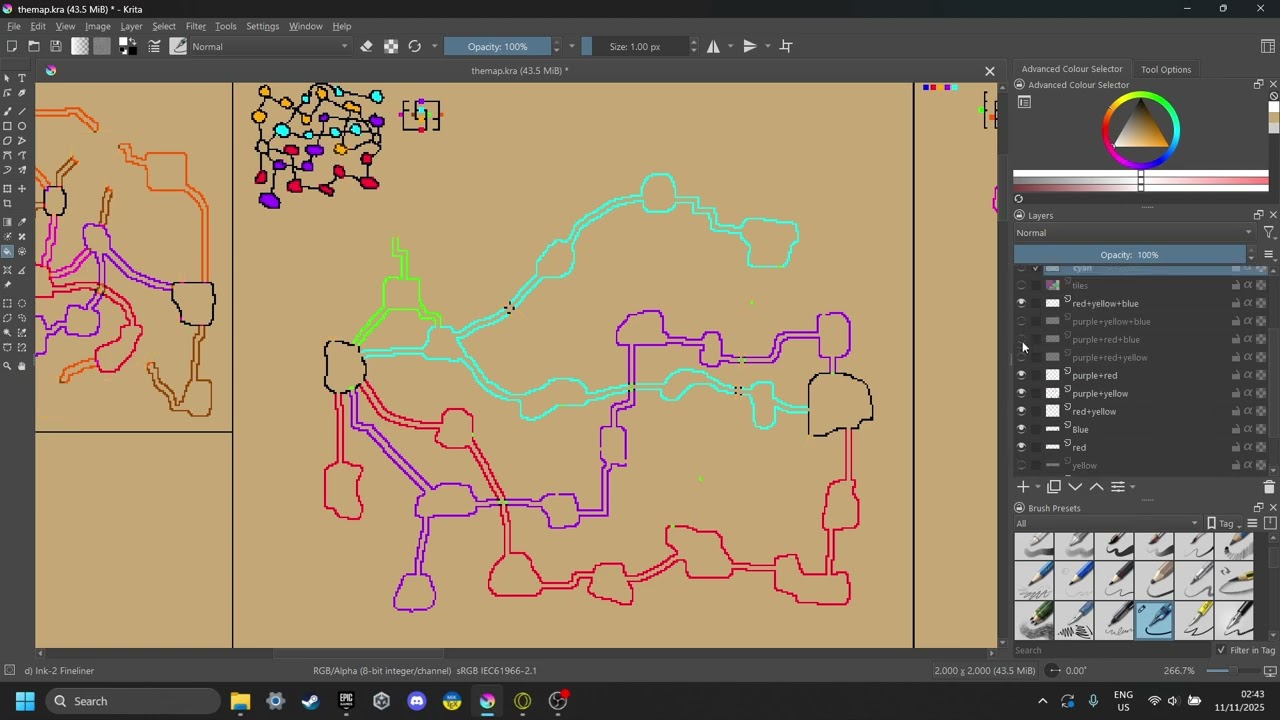 Procedurally generated Level for a 2D Dungeon crawler.