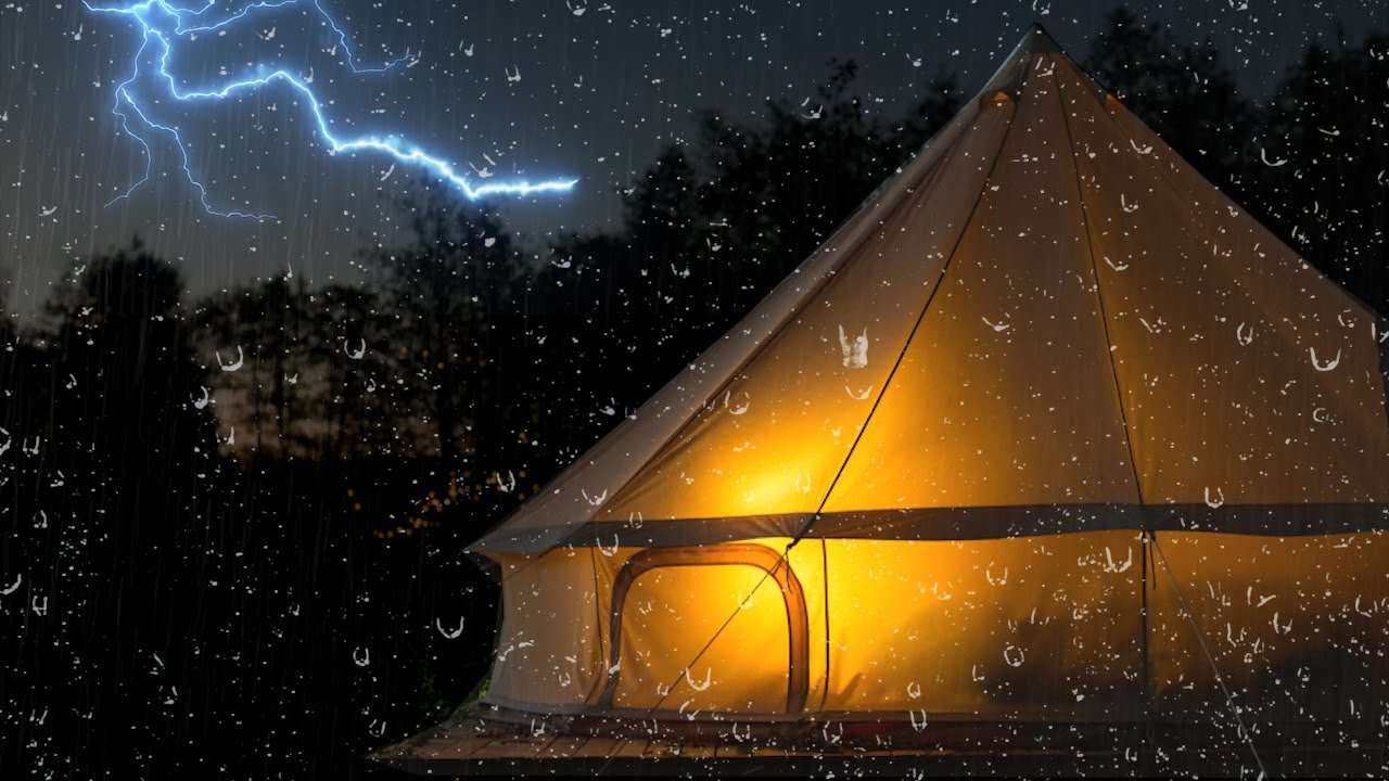 Barulho de Chuva e Trovoadas na Barraca - Som de Chuva para Dormir,  Relaxante e Sono Profundo, ASMR - YouTube