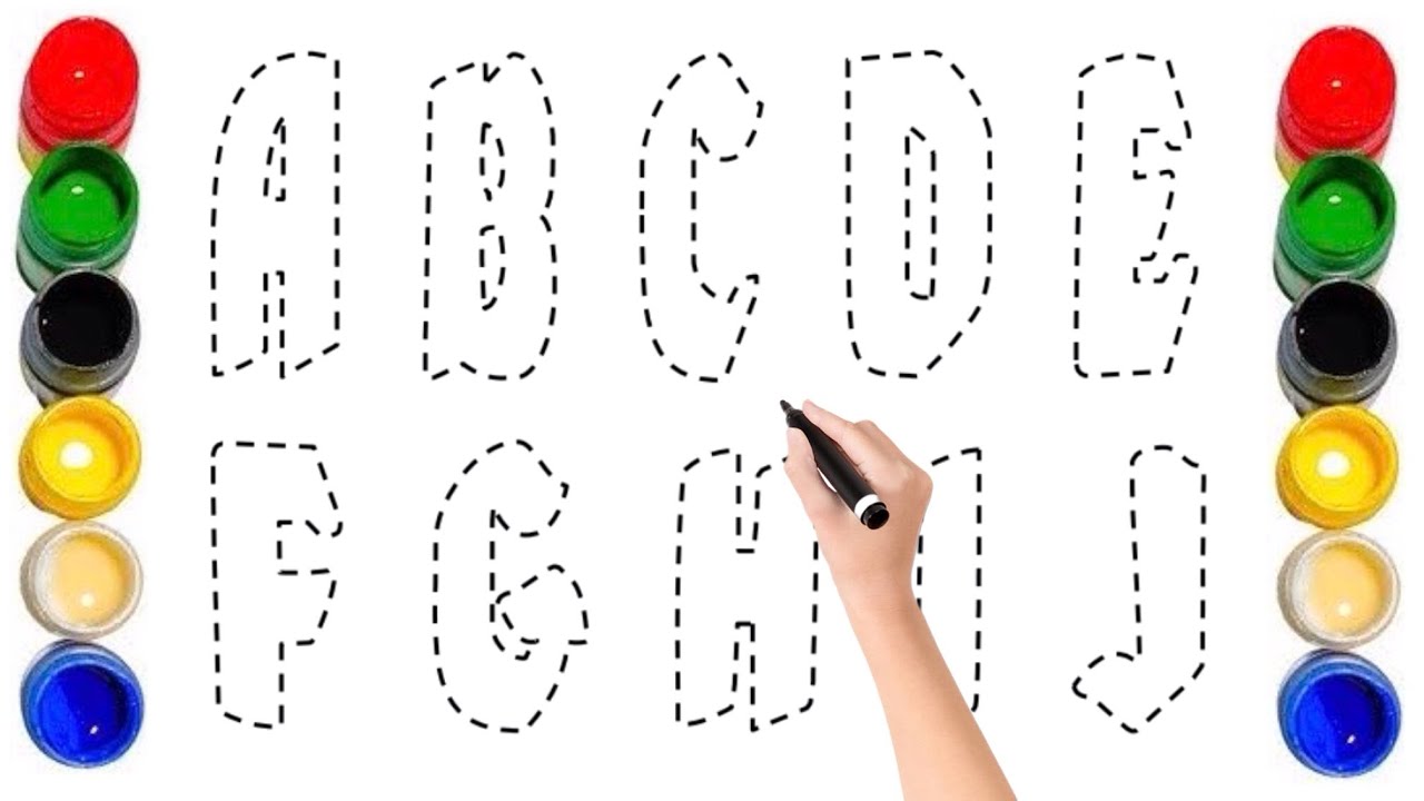 🎨 A to Z Alphabet Drawing | Easy ABC Coloring for Kids | Fun Learning with Paints