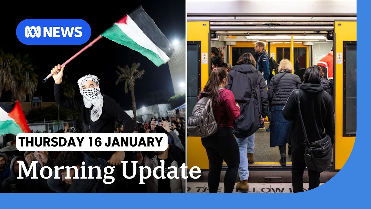 Gaza ceasefire + Sydney train chaos | ABC NEWS