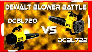 DeWalt Blower Battle / Review | DCBL720 vs. DCBL722 | Which one is better? Dewalt blower. battery