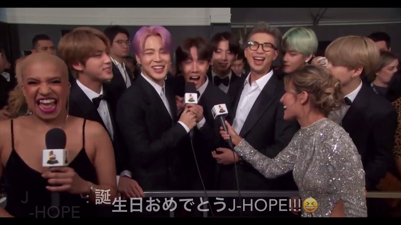 BTS Grammy Award Red Carpet Interview 2019 日本語字幕 - YouTube