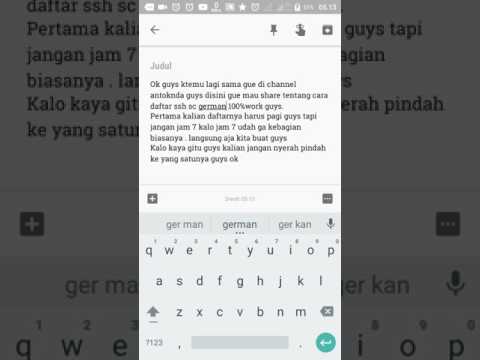 Cara daftar akun ssh sc germany di fastssh.com 100% work
