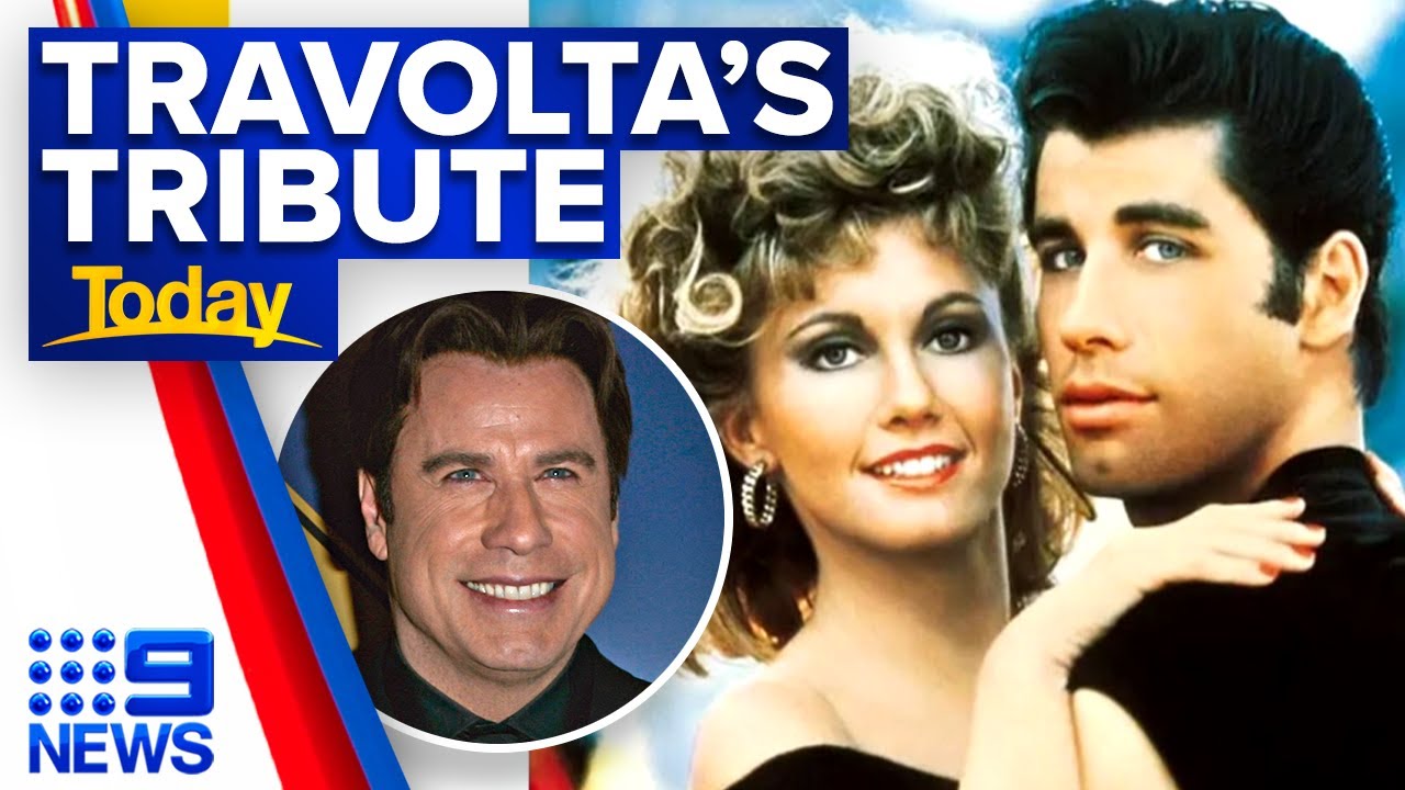 John Travolta's touching tribute to Olivia Newton-John | 9 News Australia