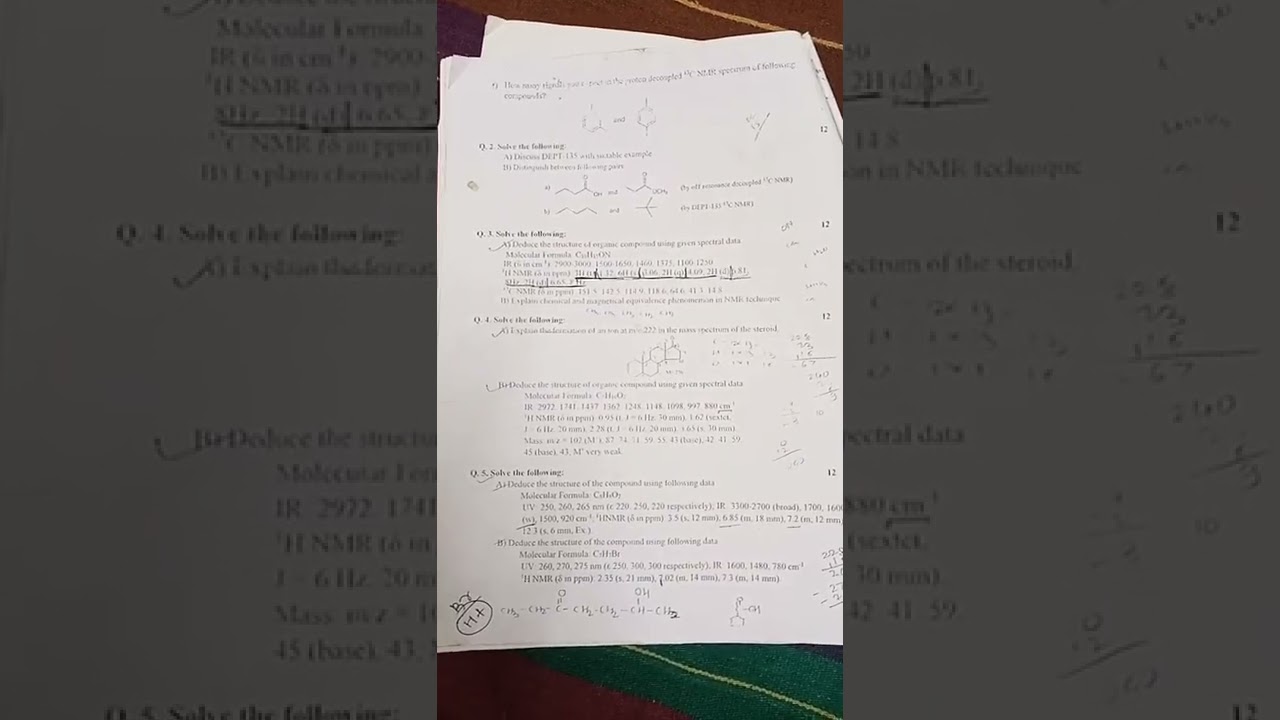 MSC 1year||Bamu university practice question paper||
