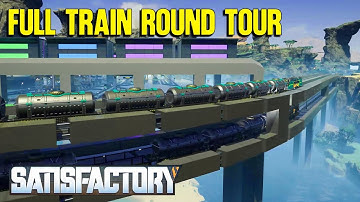 My 2nd Full Train Round Tour in Satisfactory – Including All Small Tracks