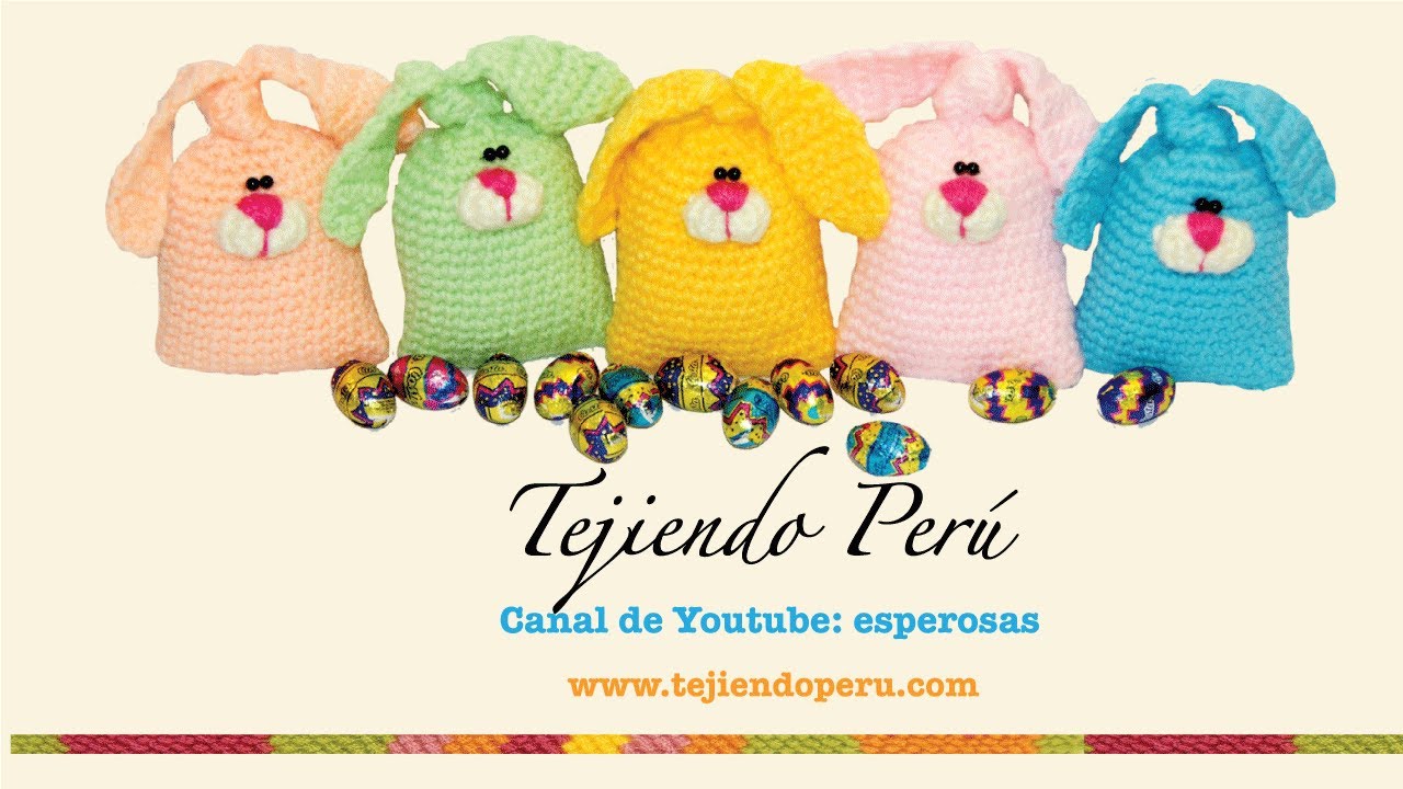 Conejos de Pascua rellenos de chocolates!!! (tejidos en crochet, amigurumi)