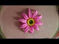 Hand Embroidery beautiful mirror flower designs and picot stitch work