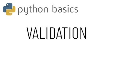 Python basics - Validation