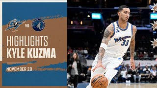 Highlights: Kyle Kuzma puts up 23 points vs Minnesota Timberwolves - 11\/28\/22