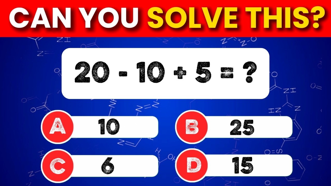 Can You Solve This? 🧠 Math IQ Test Challenge #mindmaze - YouTube