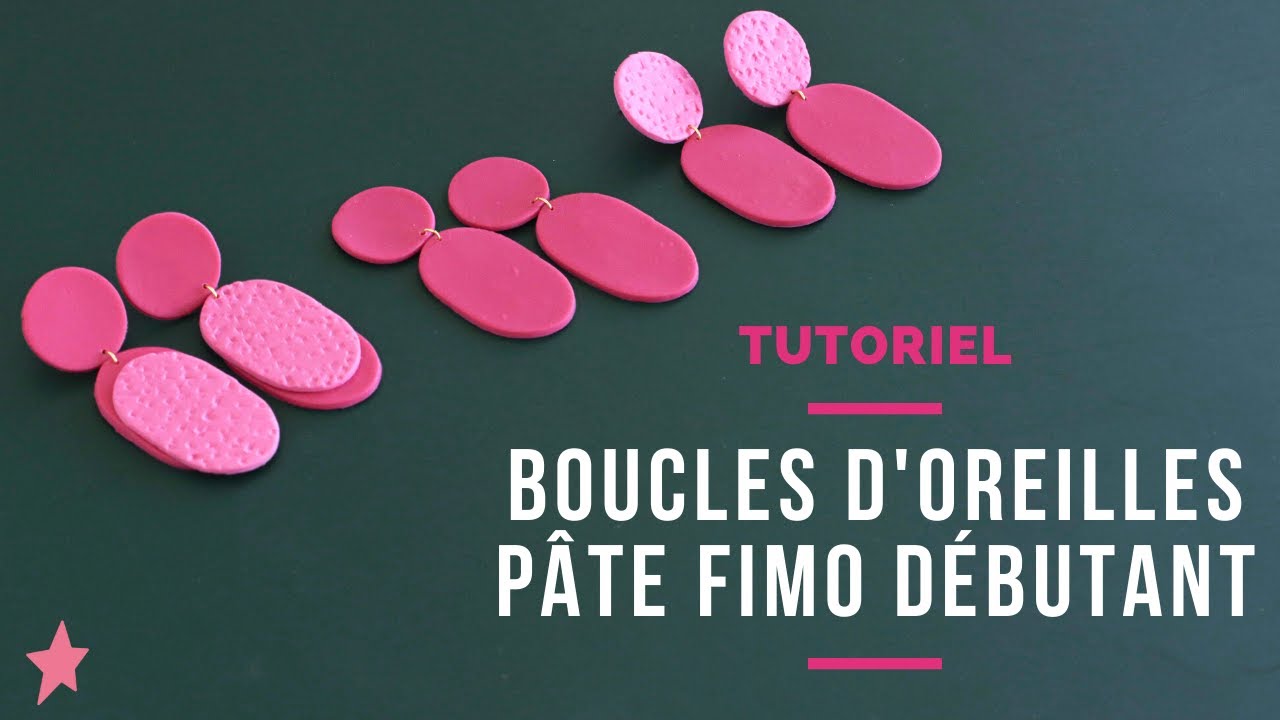 TUTORIEL  Boucles d'Oreilles Pâte Fimo Débutant 