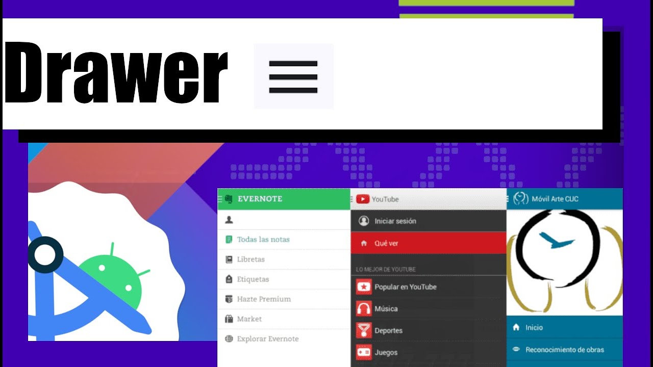 🟢 Navigation Drawer (menú lateral) en Android Studio | Jetpack Compose ...