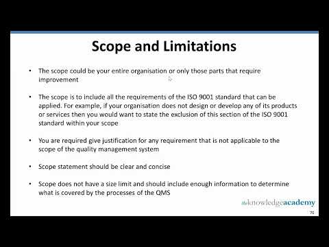 2 11|Scope and limitations|| Structure| requirements of ISO 9001:2015 | its clauses