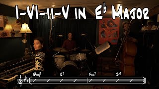 I-VI-ii-V in Eb Major Backing Track / Play along