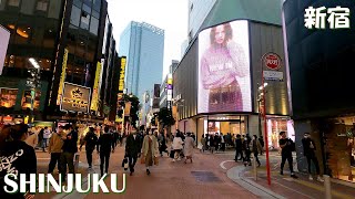 4k Walk Shinjuku Pedestrian Paradise In Christmas Season 新宿 歩行者天国 Christmas Illuminations Youtube