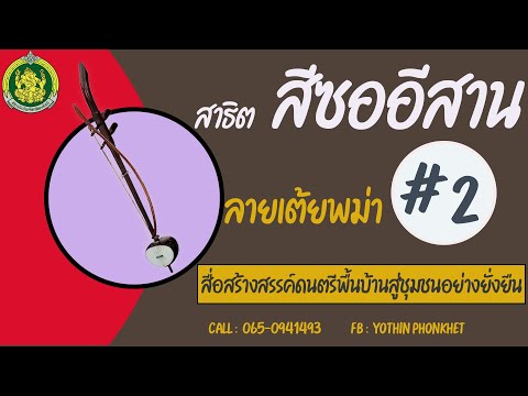 สาธิตสีซออีสาน  ลายเต้ยพม่า # 2 พร้อมแบบฝึกด้วยตัวเอง