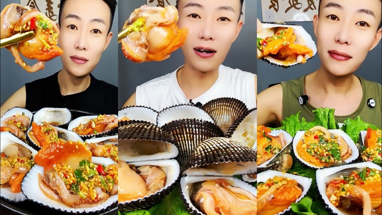 ASMR MUKBANG | Spicy and sweet big meat oysters | Seafood