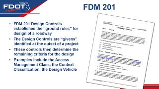 FDOT 2023 FDM 201 - Design Controls