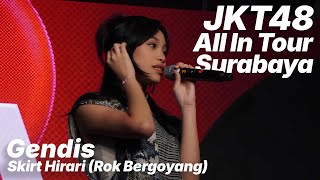 Skirt Hirari rok Bergoyang  Gendis  Jkt48 All In Tour Surabaya 12 Juli 2025
