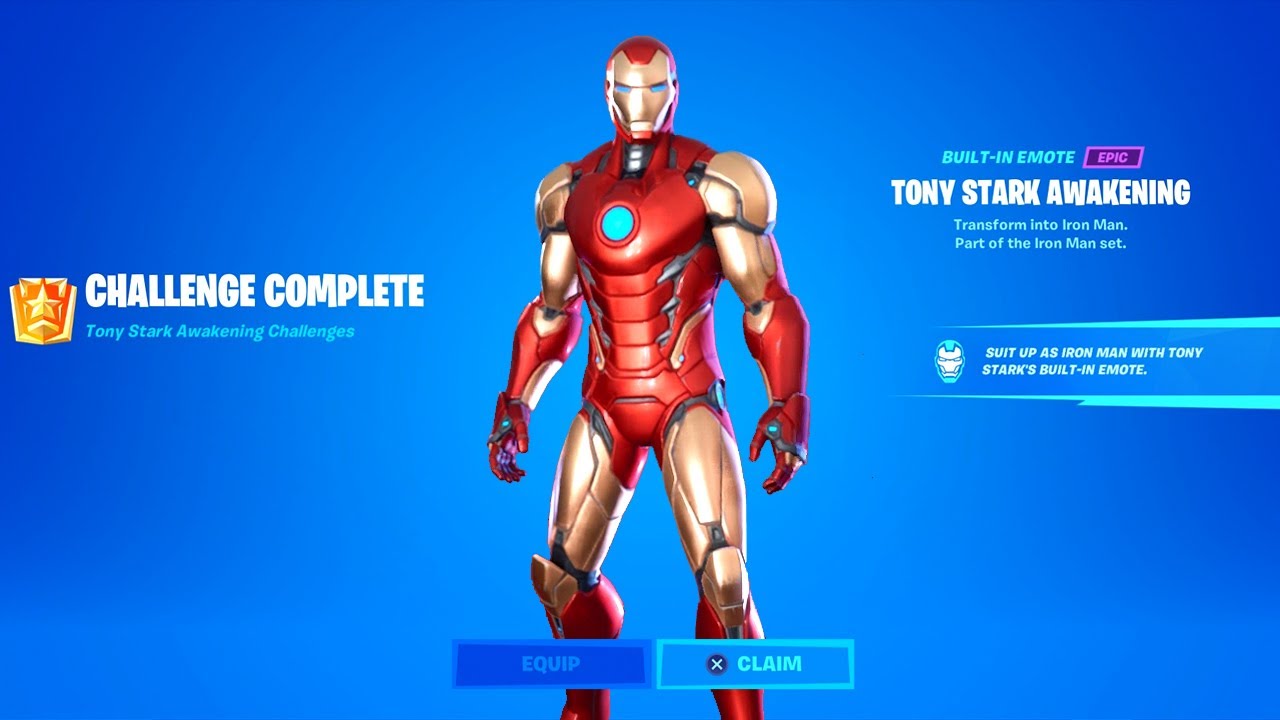 Fortnite All Tony Stark Awakening Challenges How To Unlock Iron Man Style Youtube
