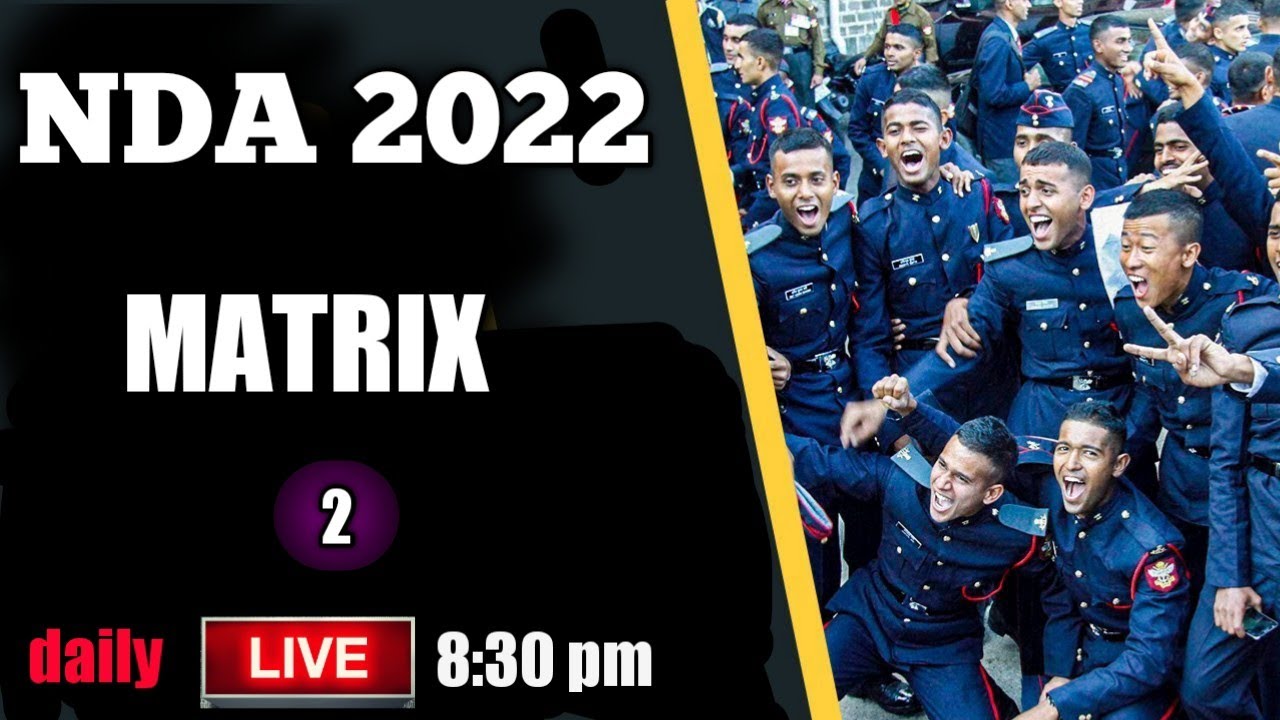 NDA(Part2) Previous year Matrix questions solution 2020