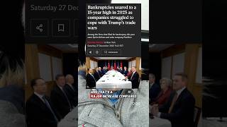 US bankruptcies have hit their highest level in 15 years, experts say Trump tariffs &amp; trade-policy!