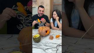 OMG Pumpkin with holes!😂 #shorts Best video by MoniLina
