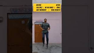 100.7 KG ➜ 75 KG Transformation 😳 | Self Workout Results 🔥#selftransformation #cardioworkout