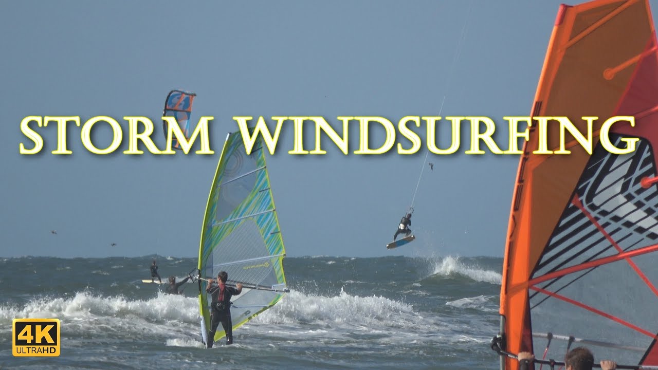 Storm Windsurfing in The Netherlands 4K (ultra HD) YouTube