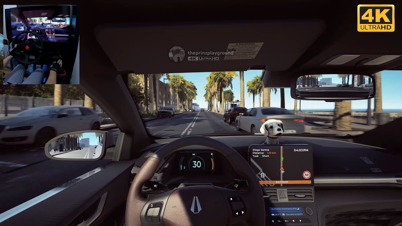 PS5 Steering wheel gameplay | Taxi Life : A City driving simulator ...