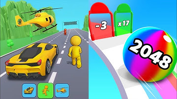 Shape Shifting Vs Ball Run 2048 infinity - All Levels Android, ios Gameplay New Update ep1