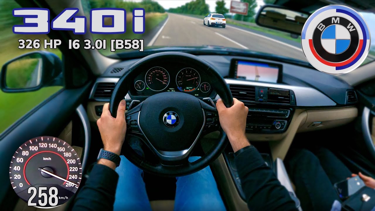 BMW 340i F31 3.0 I6 (B58) TOP SPEED POV Test Drive, SOUND, 100-200 ...