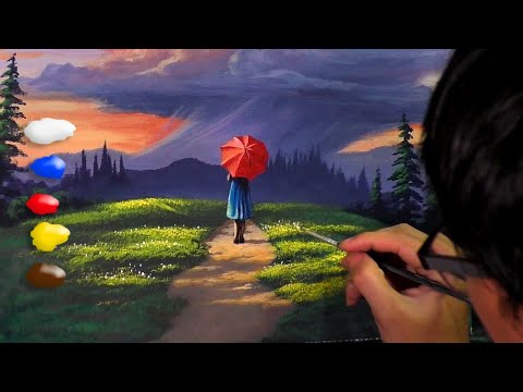How to Paint Realistic Lady Waiting for Thunderstorm / Speed Painting / JMLisondra