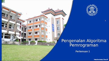 Pertemuan 1. Pengenalan Algoritma Permograman