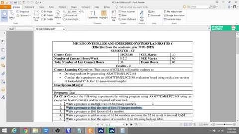 18CSL48 || 2.Write a program to find the sum of first 10 integer numbers