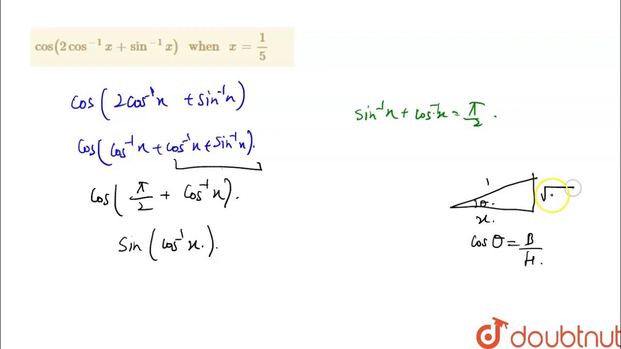 Find The Value Of cos 2 Cos 1 X Sin 1 X When X 1 5 find-the-value-of-cos-2-cos-1-x-sin-1-x-when-x-1-5