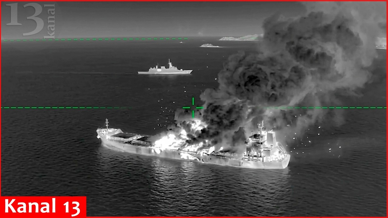 Ukrainian drones obliterate the last Russian ferry in Kerch Strait in Crimea