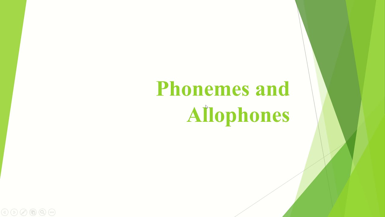 Phonemes and Allophones