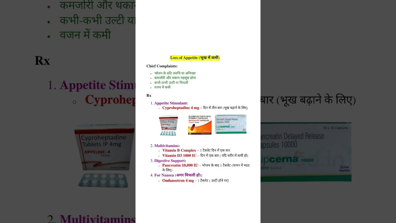 Loss of Appetite? (भूख में कमी )