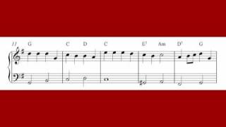 Hark! The Herald Angels Sing - Christmas piano sheet music notes