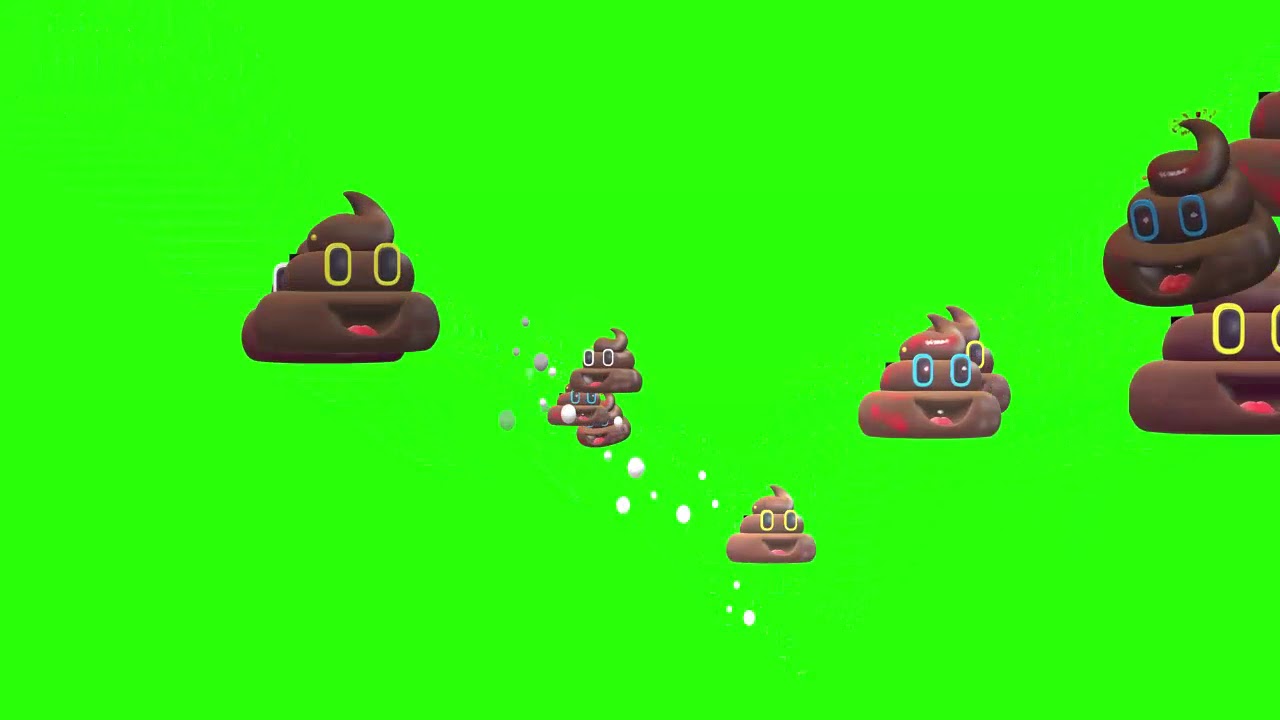 Poop Emoji Green Screen