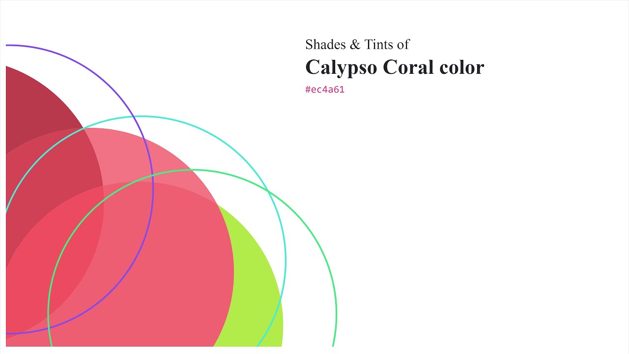Shades & Tints of Calypso Coral color 