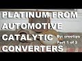 Platinum Recovery From Automotive Catalytic Converters Part 1of2