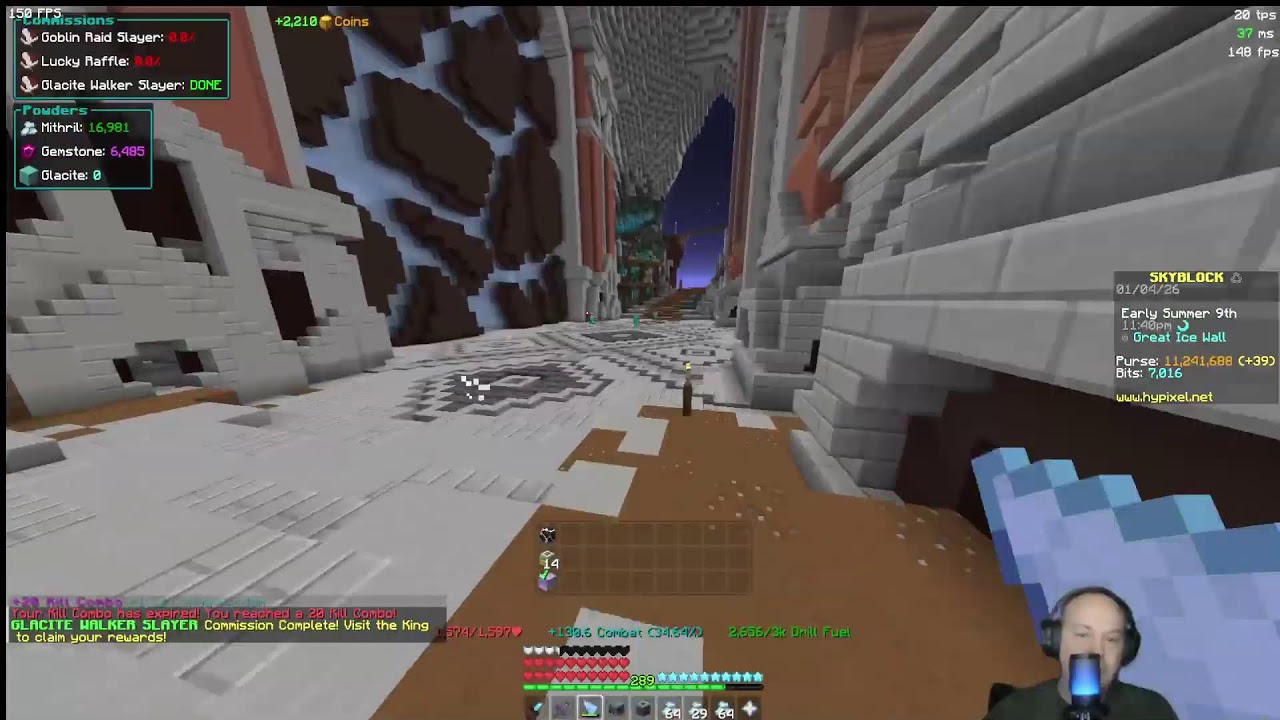 Working on X455 on Ironman On Hypixel Skyblock