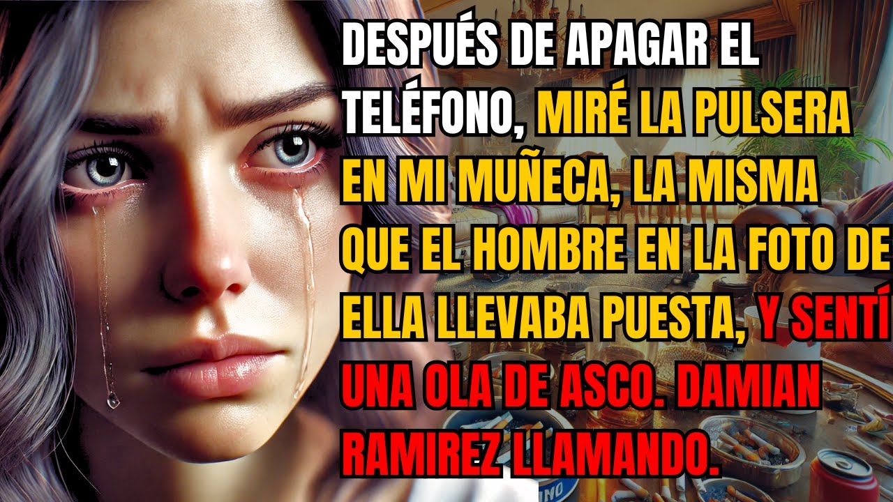 Después de apagar el teléfono, miré la pulsera en mi muñeca, la misma que el hombre en la foto de...