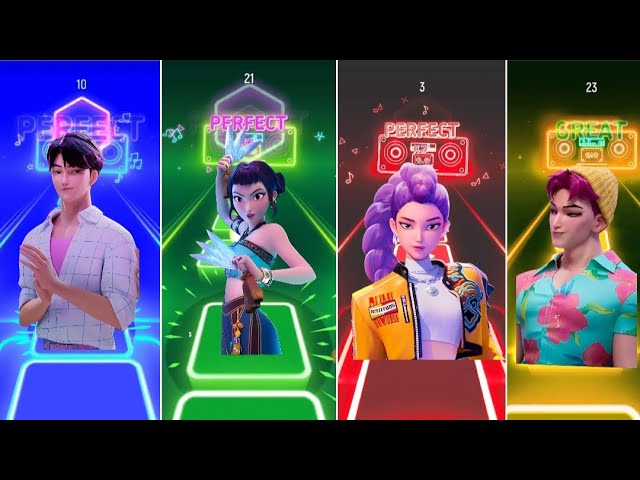 KPop Demon Hunters _ The saja Boys first meeting - TILES HOP - YouTube