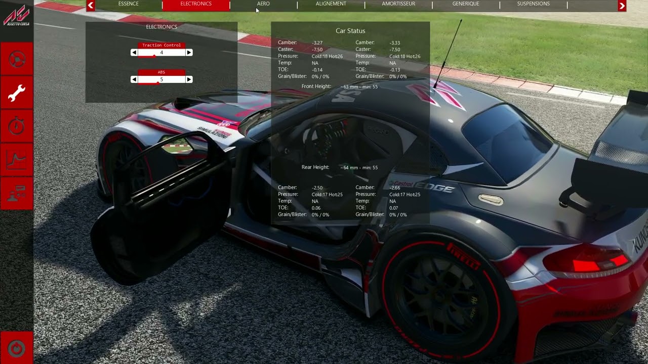 BMW Z4 GT3, NURBURGRING, SETUP, FOR 7 LAPS OF THE TRACK IN COMPETITION, AC,