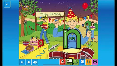 Letterland Alphabet Phonics, Sounds, Songs, Shapes and Writing | Letter N | Noisy Nick