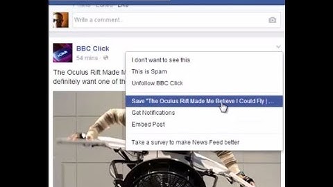 How To Save Links, Places, Music And Other Things For Later Use On Facebook